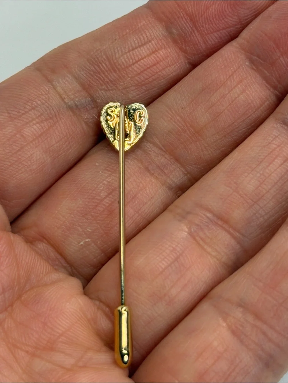 Sarah Coventry Gold Heart Stick Pin